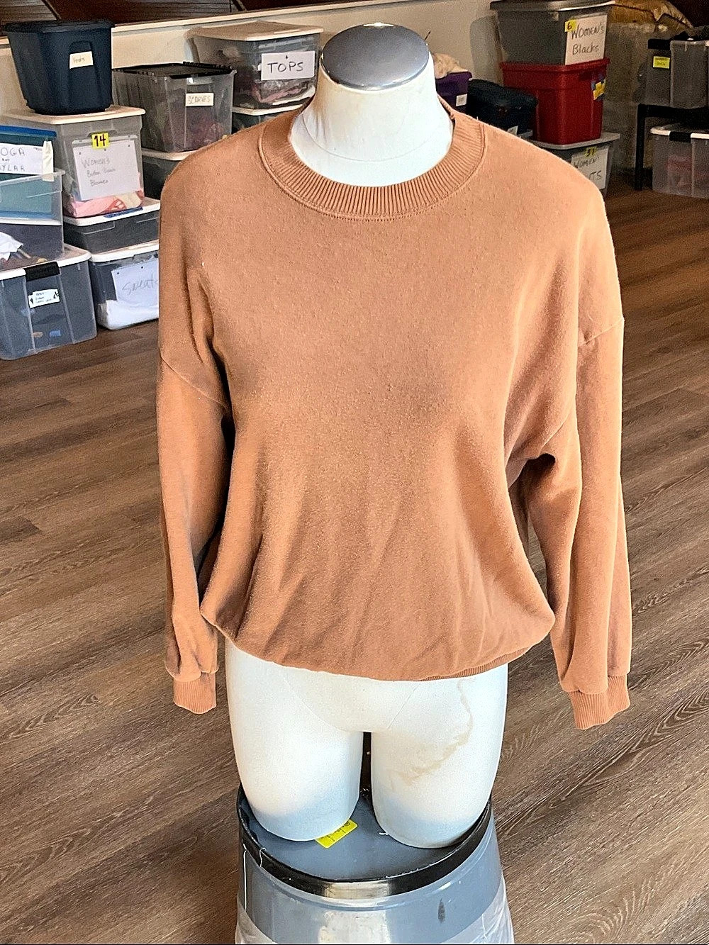 American Eagle Ahhh-Mazingly Soft Crew Neck Sweatshirt Sweater Brown XS